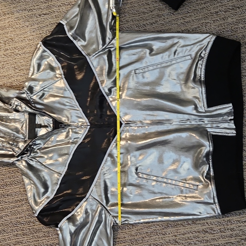 Rag & Bone Sloane Metallic Hooded Track Jacket Size XS - Picture 9 of 15